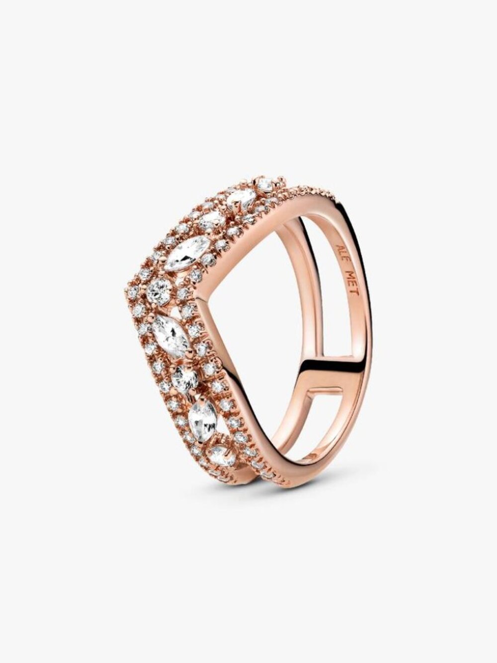 Pandora FINAL SALE - Sparkling Marquise Double Wishbone Ring